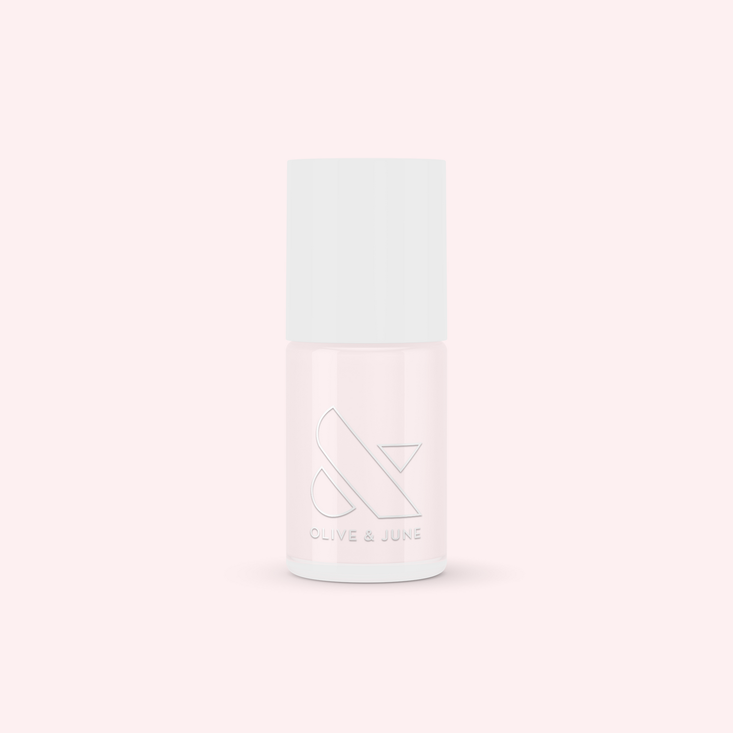 Bottle of GH nail polish in a soft opaque baby pink shade perfect for a glowy at-home manicure