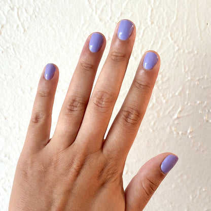Bold & Unshaken - Gel shown on natural nails in a smooth purple shade for a vibrant, long-lasting gel manicure by Olive and June
