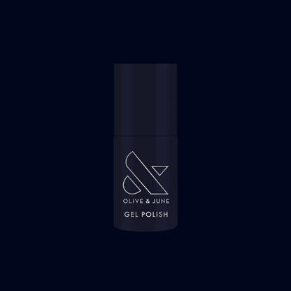 Suited - Gel small bottle of deep dark navy gel polish by Olive and June for long-lasting manicure at home