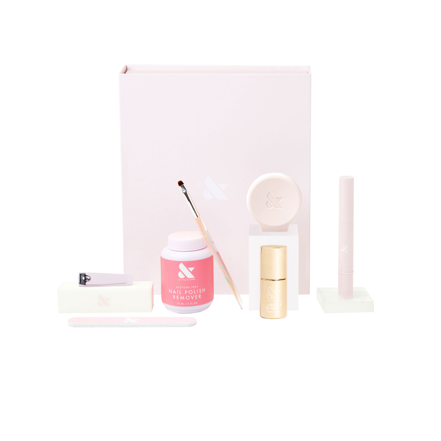 The Quick Dry Mani System - 6 Polishes with remover, brush, and tools for easy at-home manicure and quick polish drying