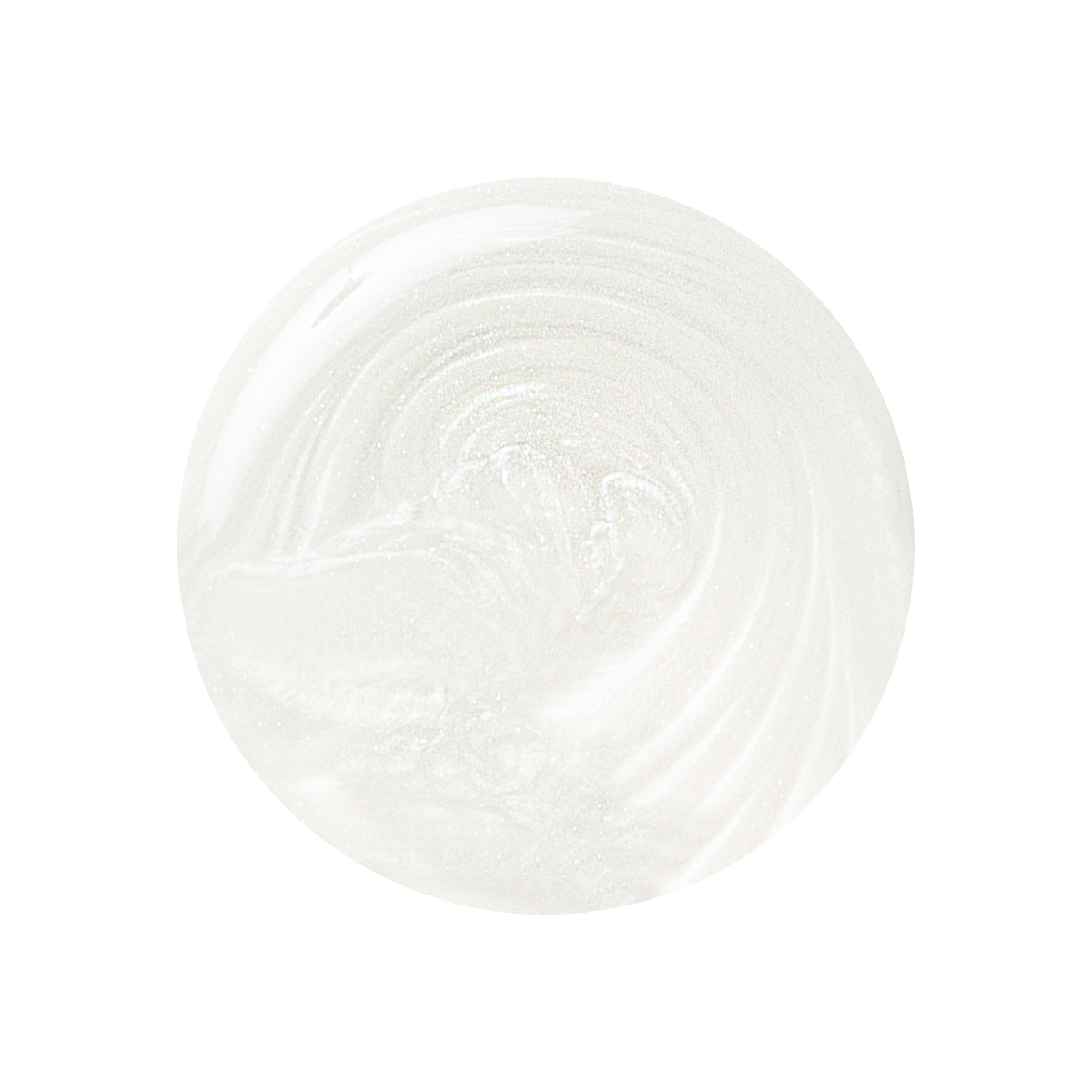 Swatch of Freshwater sheer pearly white gel polish showing smooth texture for easy at-home manicures and pedicures